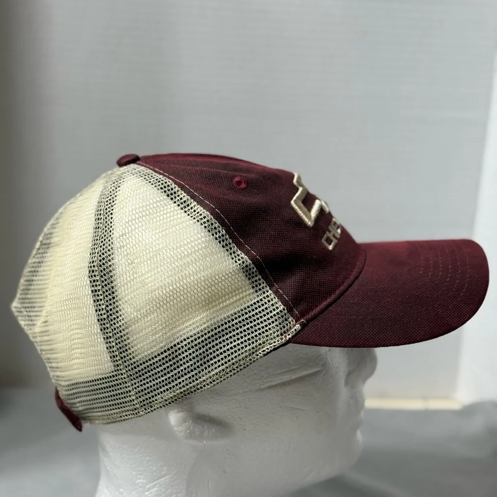 Outdoor Cap Chevrolet Bow tie Weathered Canvas Mesh Trucker Baseball Cap Hat